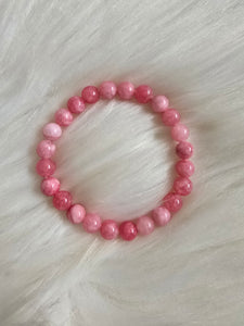 Pink Cotton Jade 6mm