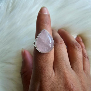 Rose Quartz Ring Size 9