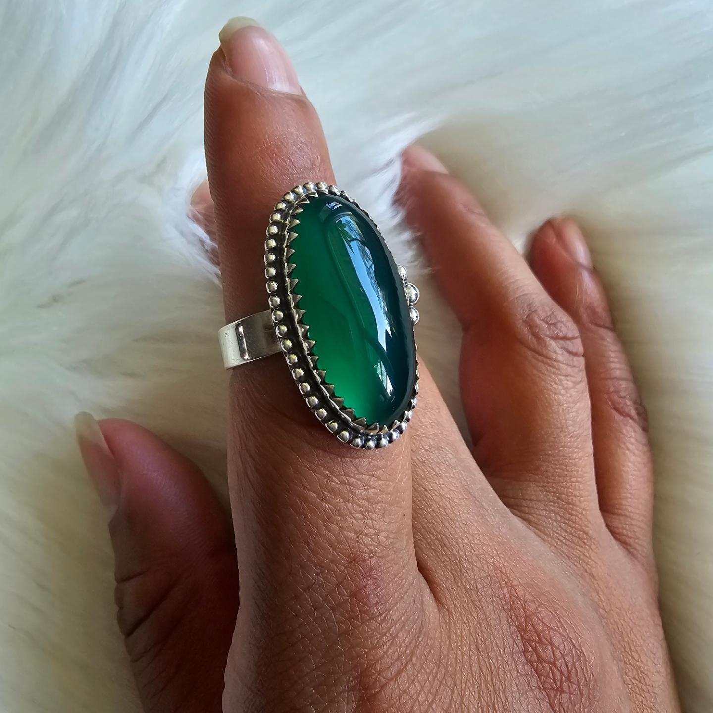 Green Onyx Ring