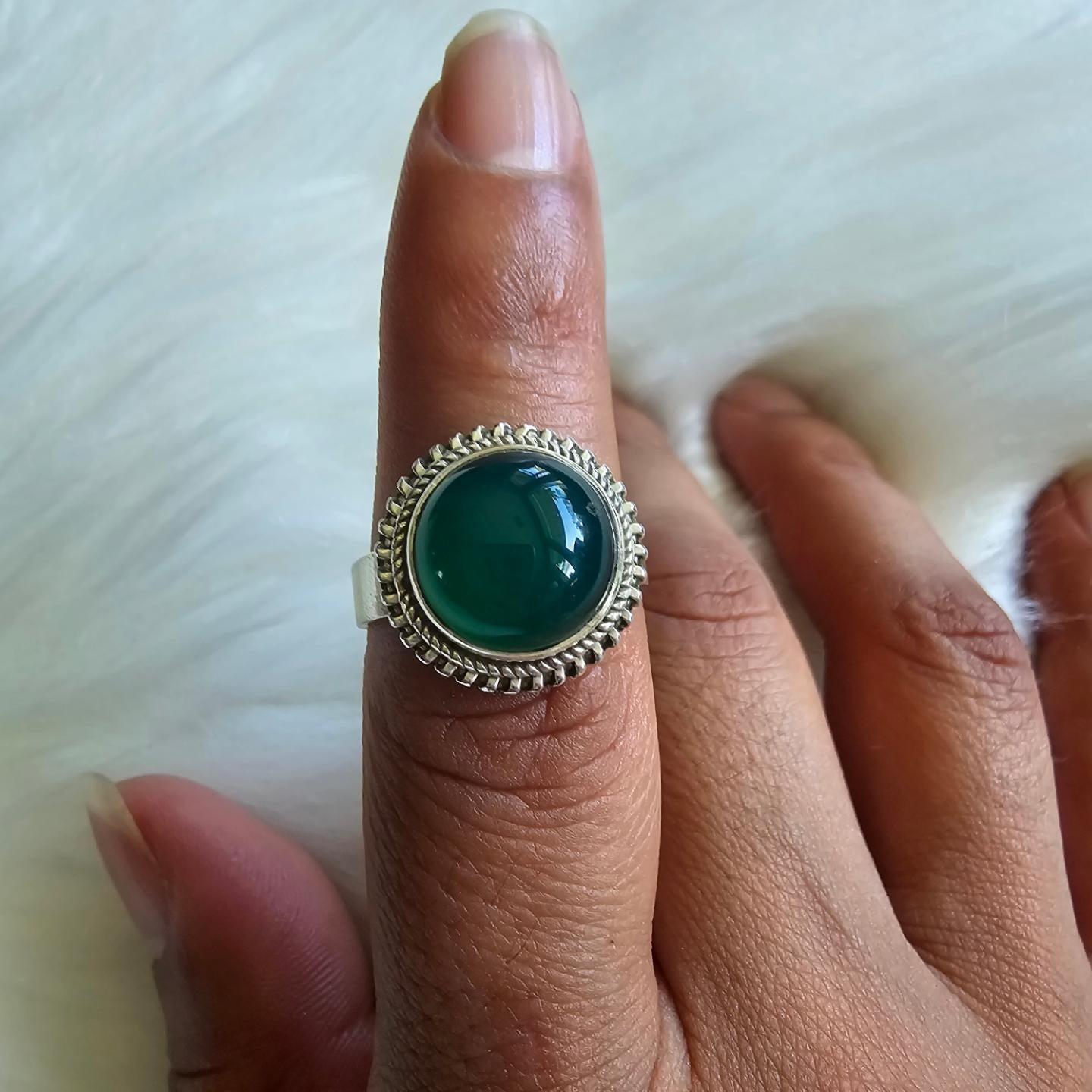 Green Onyx Ring